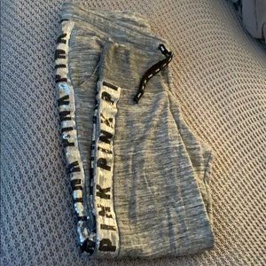 Full length gray Victoria secret sweatpants Xl